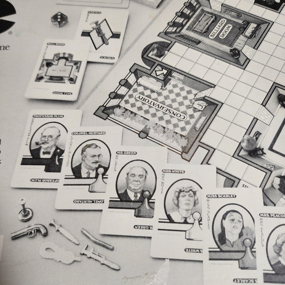Vintage 1986 Parker Brothers CLUE Classic Detective Board Game With All Pieces - Picture 12 of 14